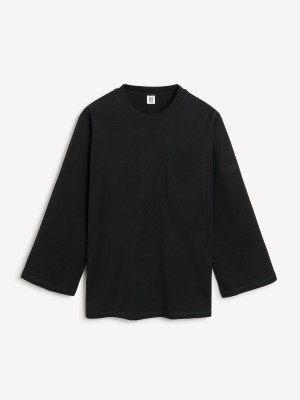 Topy By Malene Birger Fayeh Oversized Longsleeve Černé | CZ_BB55813