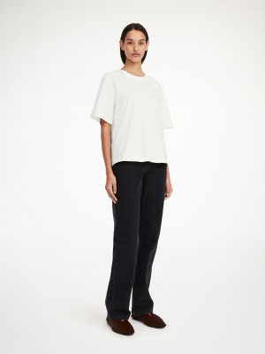Topy By Malene Birger Hedil T-shirt Bílé | CZ_BB59246