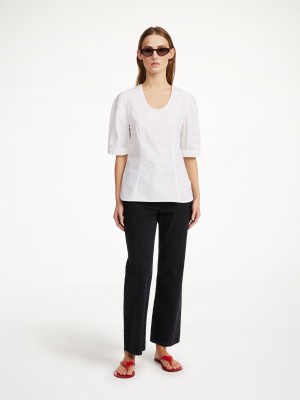 Topy By Malene Birger Liomas Bílé | CZ_BB35169