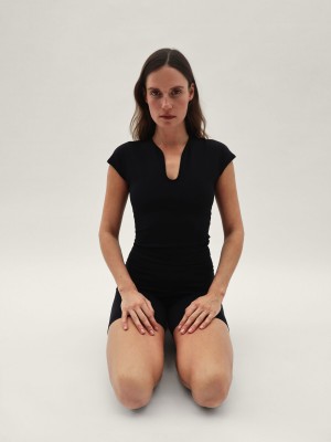 Topy By Malene Birger Venazia Athletic Černé | CZ_BB53736