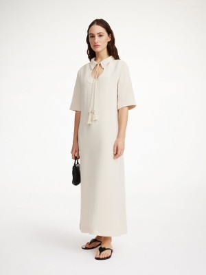 Šaty By Malene Birger Brinney Maxi Oyster Gray | CZ_BB83305