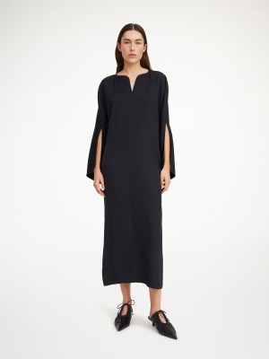Šaty By Malene Birger Cais Maxi Černé | CZ_BB80807